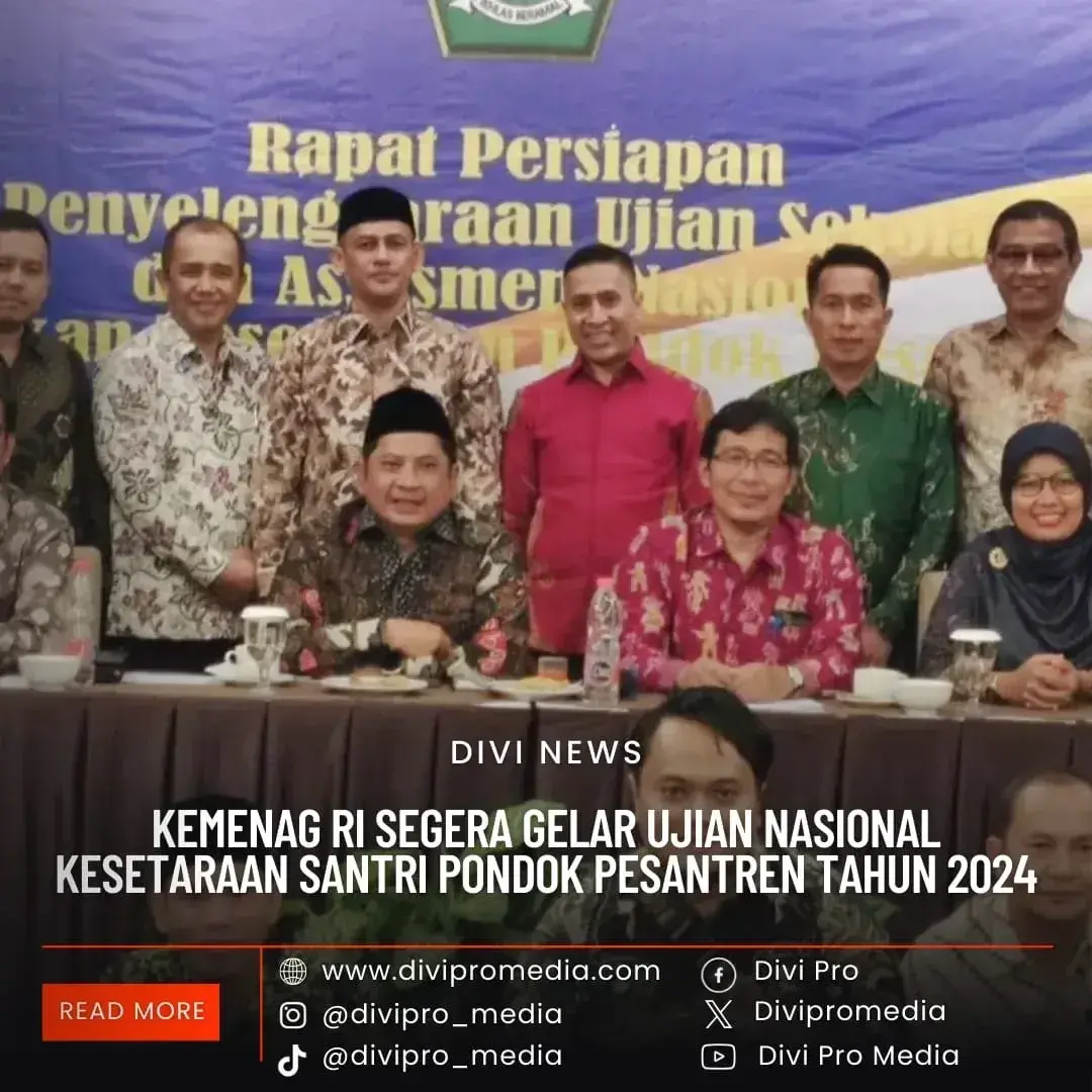 Kemenag RI Segera Gelar Ujian Nasional Kesetaraan Santri Pondok Pesantren Tahun 2024