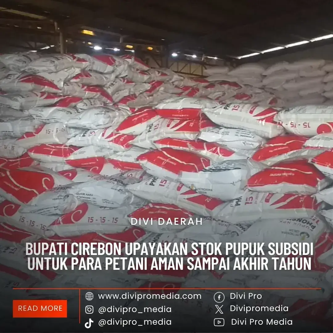 Stok Pupuk Subsidi dari Pemerintah Kabupaten Cirebon. DM1/divipromedia.com