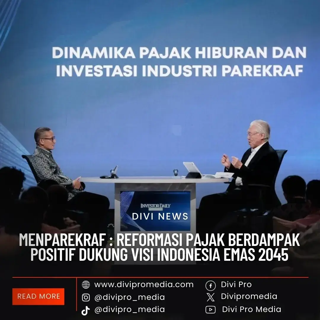 Menparekraf Sandiaga Uno Dukung Visi Indonesia Emas 2045
