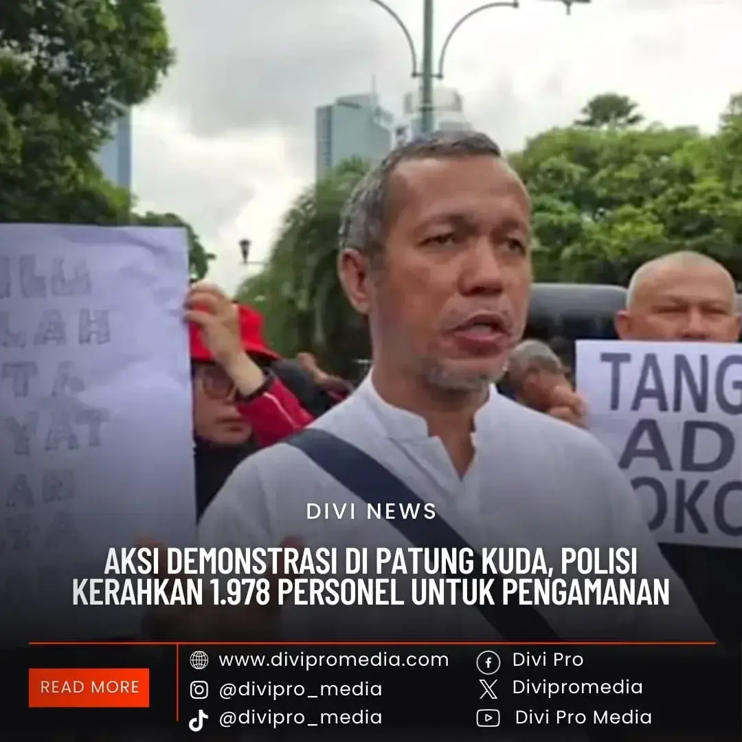 Aksi Demonstrasi di Patung Kuda