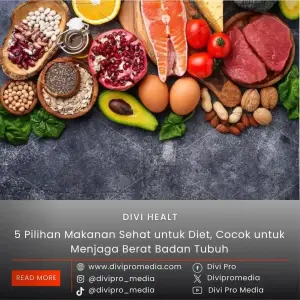 Ternyata ini, beberapa contoh makanan sehat untuk diet. Foto: Pinterest/divipromedia.com