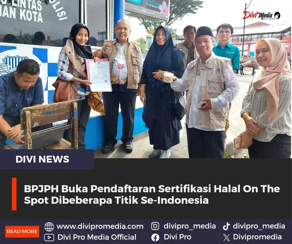 BPJPH Buka Pendaftaran Sertifikasi Halal On The Spot Dibeberapa Titik Se-Indonesia BPJPH Buka Pendaftaran Sertifikasi Halal On The Spot Dibeberapa Titik Se-Indonesia