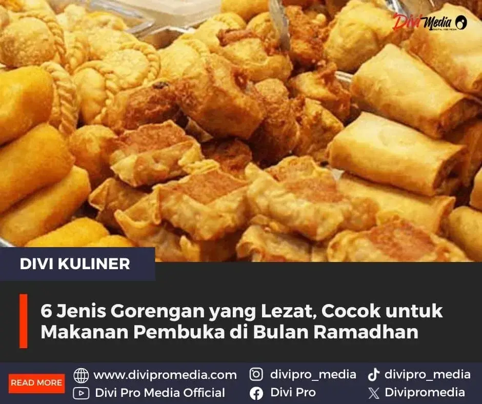 6 jenis gorengan yang lezat