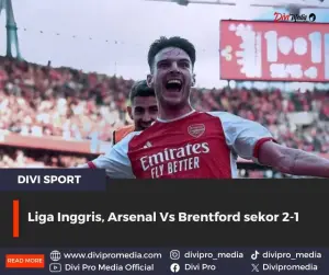 Liga Inggris, Arsenal Vs Brentford sekor 2-1