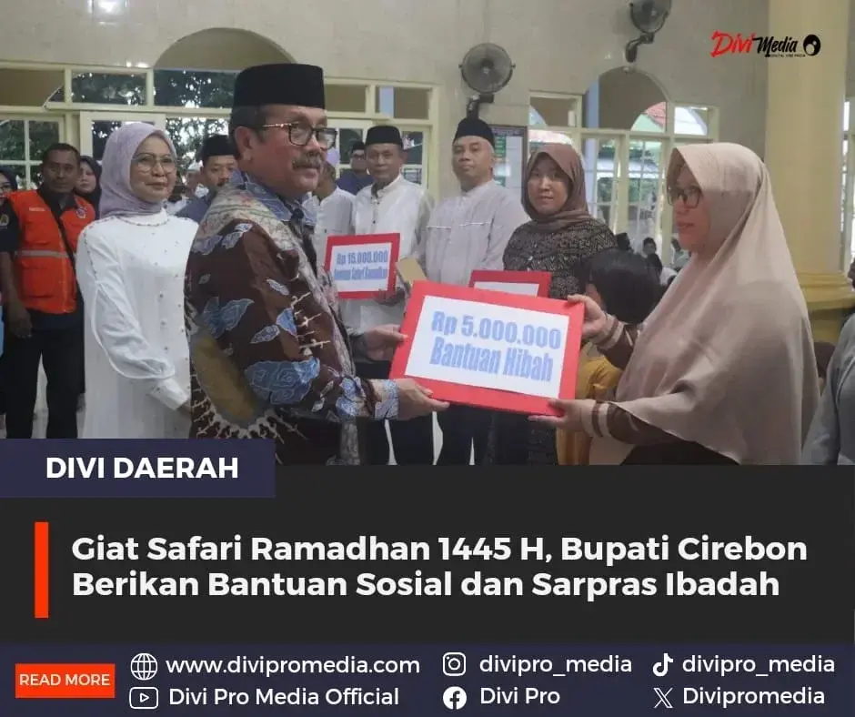 Giat Safari Ramadhan 1445 H, Bupati Cirebon Berikan Bantuan Sosial dan Sarpras Ibadah