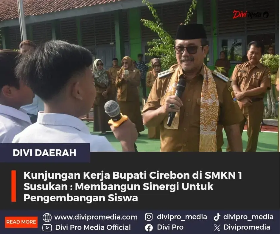 Kunjungan Kerja Bupati Cirebon di SMKN 1 Susukan