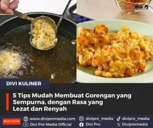 Membuat gorengan yang sempurna