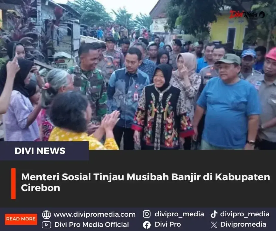 Menteri Sosial Tinjau Musibah Banjir di Kabupaten Cirebon
