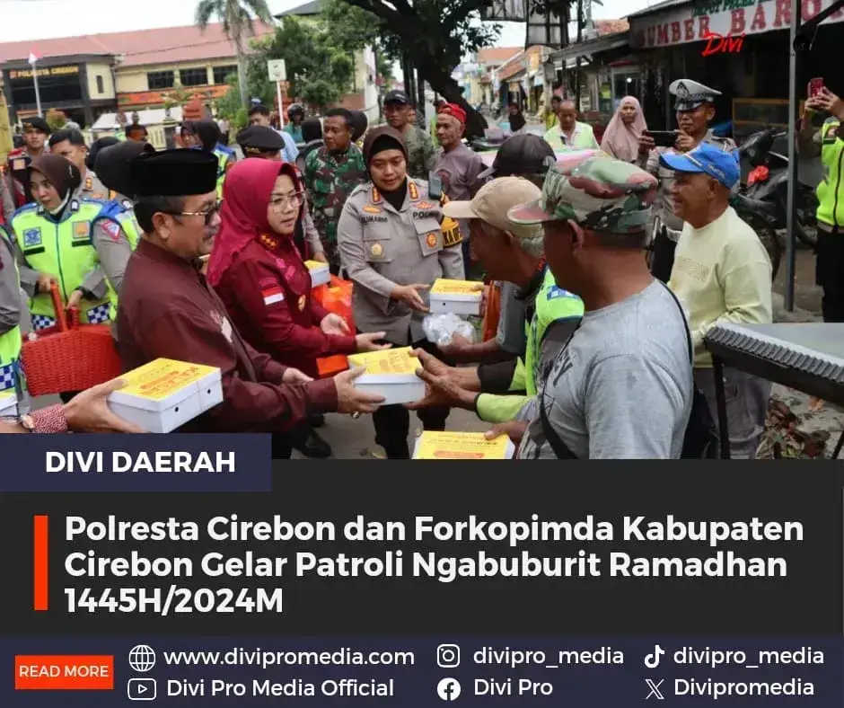 Polresta Cirebon dan Forkopimda Kabupaten Cirebon Gelar Patroli Ngabuburit Ramadhan 1445H/2024M