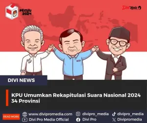 KPU Umumkan Rekapitulasi Suara Nasional 2024 34 Provinsi