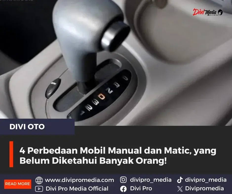 Ternyata ini lho, beberapa Perbedaan mobil manual dan matic. Foto: Pinterest.com/divipromedia.com