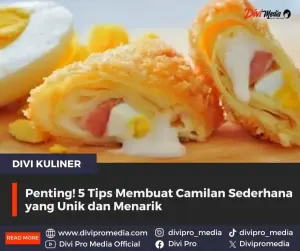 Tips membuat camilan sederhana