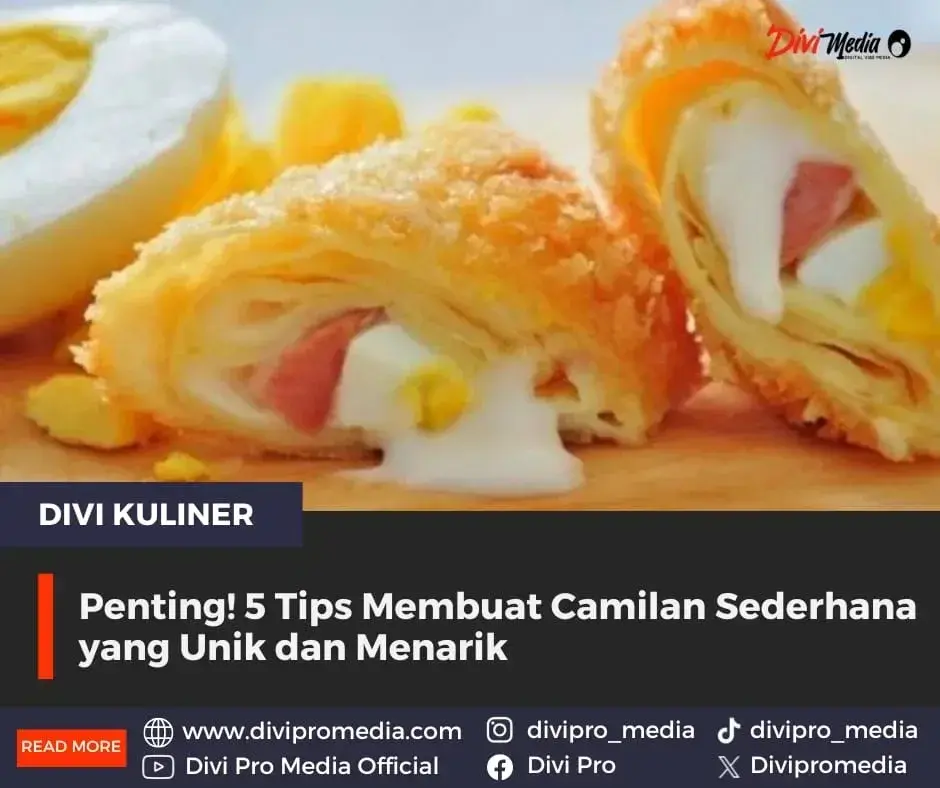 Tips membuat camilan sederhana