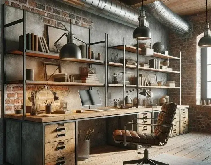 Desain kantor industrial yang populer