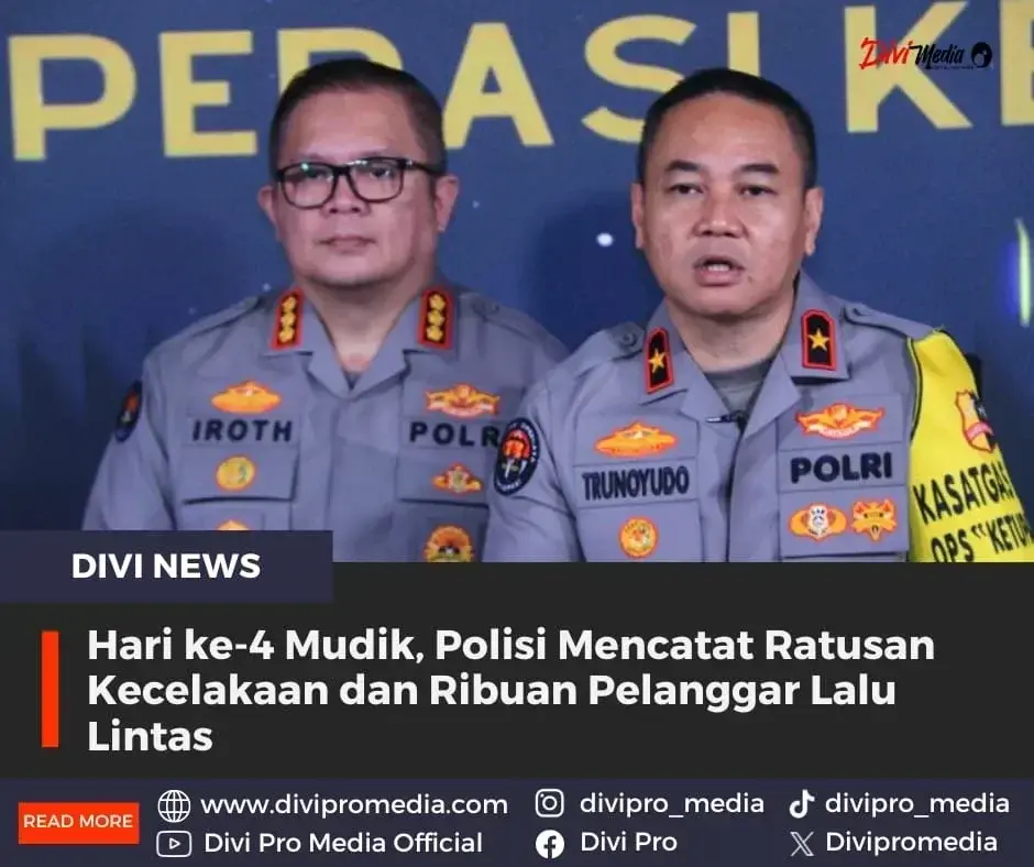Hari ke-4 Mudik, Polisi Mencatat Ratusan Kecelakaan dan Ribuan Pelanggar Lalu Lintas