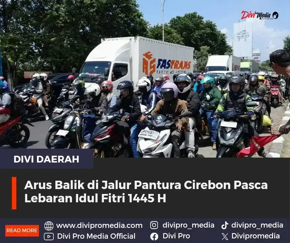 Pemudik terpantau report divipromedia.com Anggi, dilampu merah jl. Brigjen Darsono Kota Cirebon