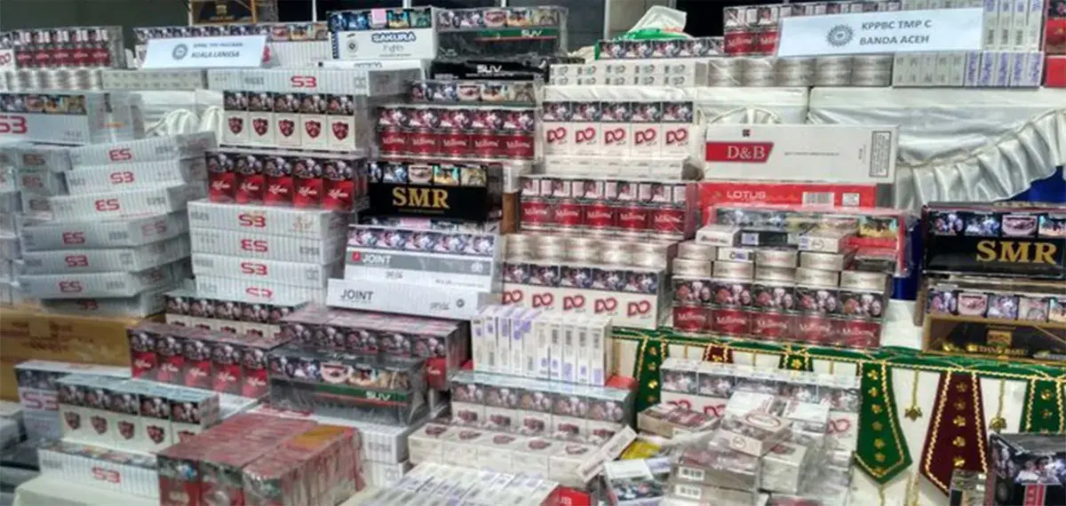 Berbagai merk rokok ilegal