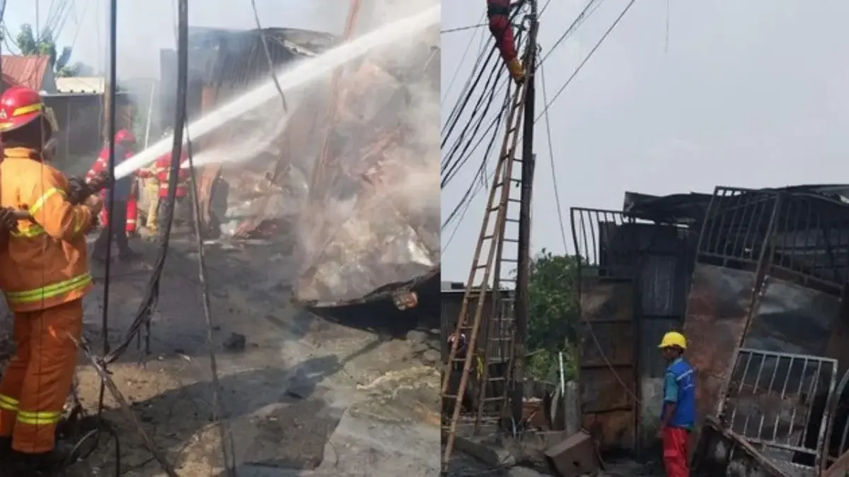 Insiden kebakaran gudang distributor, Lima Orang di Temukan Tewas