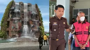 Mantan Kadis Budpar Kab. Indramayu, di Tetepkan tersangka kasus korupsi pembangunan air terjun buatan di bojongsari tahap V tahun anggaran 2019 lalu.