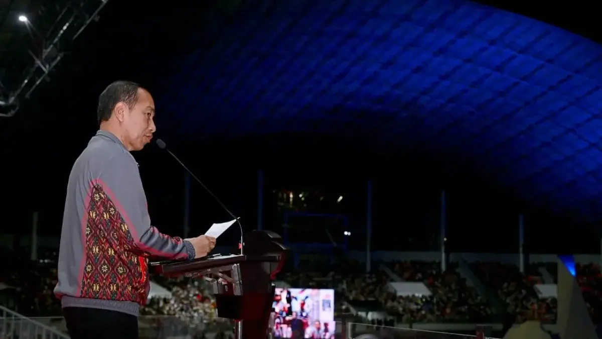 Presiden Jokowi Ajak Atlet dan Masyarakat Junjung Sportivitas di PON XXI Banda Aceh, senin malam. (dok.Sekpres)/Divipromedia.com