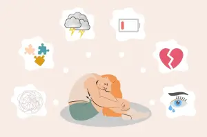 Seseorang yang sedang mengalami banyak pikiran atau mental yang sedang turun. Ilustrasi: pIxabay.com/divipromedia.com