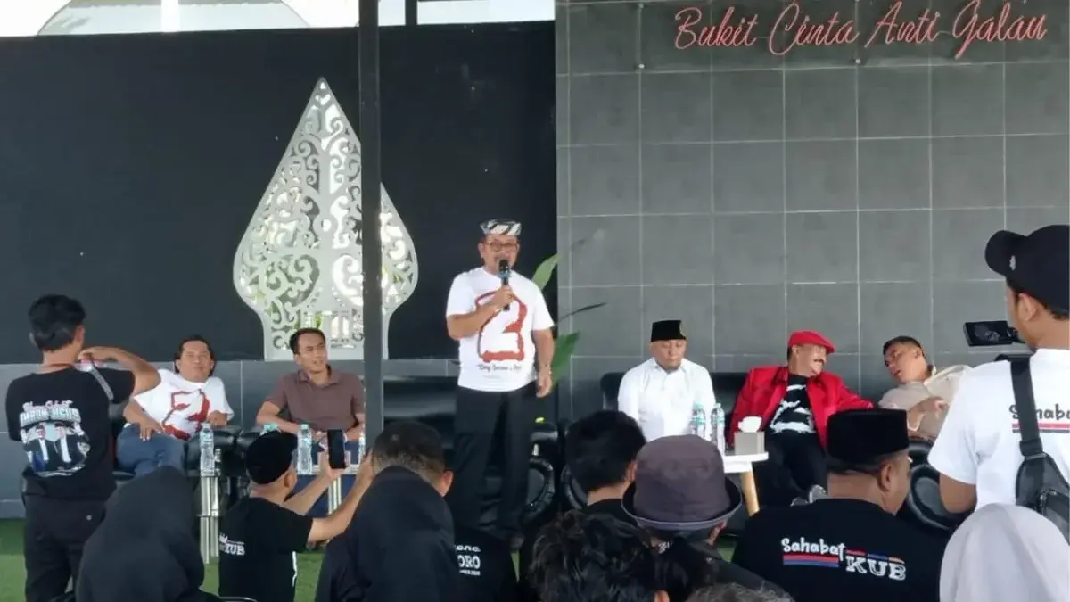 Pasangan BERIMAN, Perkuat Konsolidasi Internal di Bukit Cinta Anti Galau, Mundu Kabupaten Cirebon. (dok.way divipromedia.com)