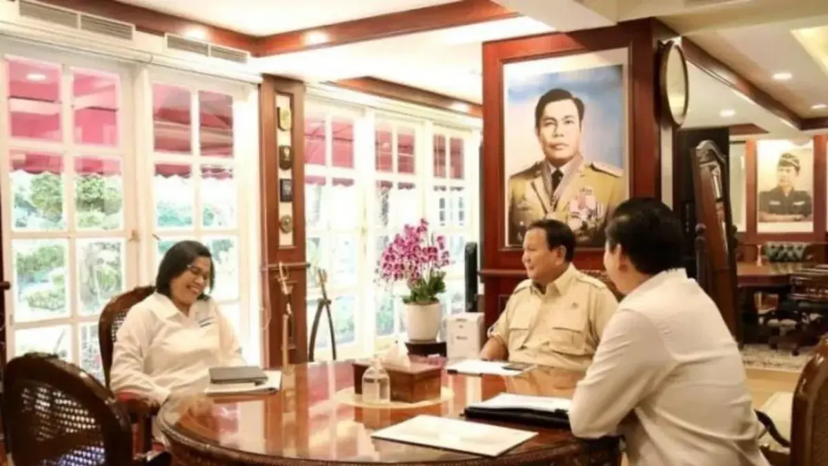 pertemuan antara Menteri Keuangan Sri Mulyani dan presiden terpilih Prabowo Subianto/divipromedia.com