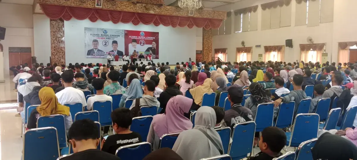 Ribuan Relawan Tergabung Aliansi Buruh Kabupaten Cirebon Berkomitmen Dukung Penuh Pasalon BERIMAN, Optimis Menang Kontestasi Pilkada Serempak 2024