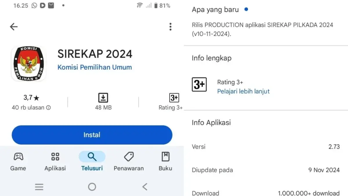 KPU Luncurkan Aplikasi Sirekap Terbaru, Hadirkan Fitur Inovatif untuk Pilkada