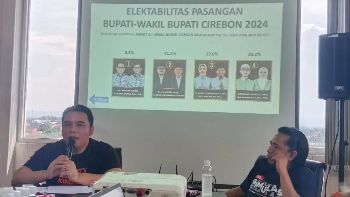 Ketua Tim Pemenangan Pusat Paslon No. 2 (Berikan), Bambang Mujiarto saat Konferensi Pers di Gedung Kemenangan Cideng-Kedawung