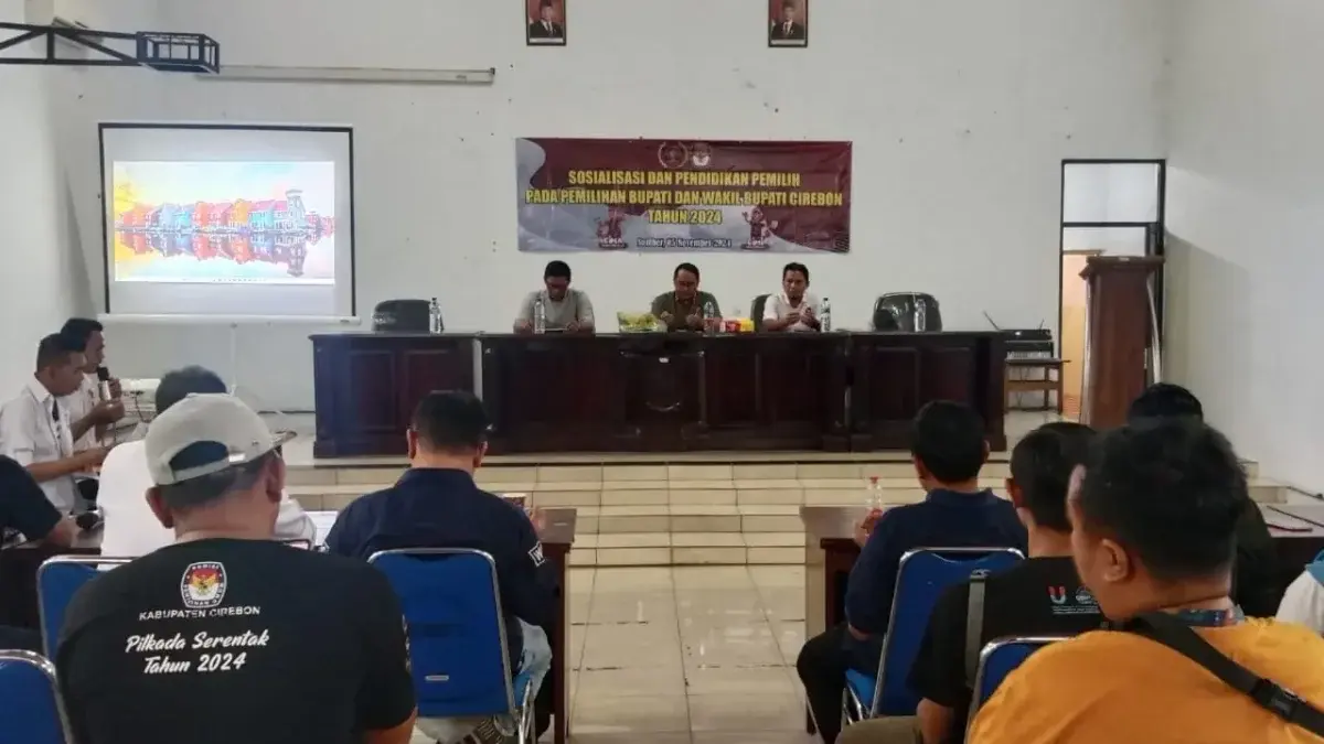 PWI Kabupaten Cirebon Gelar Sosialisasi dan Pendidikan Pemilih untuk Pilbup Cirebon 2024. (dok.way divipromedia.com).