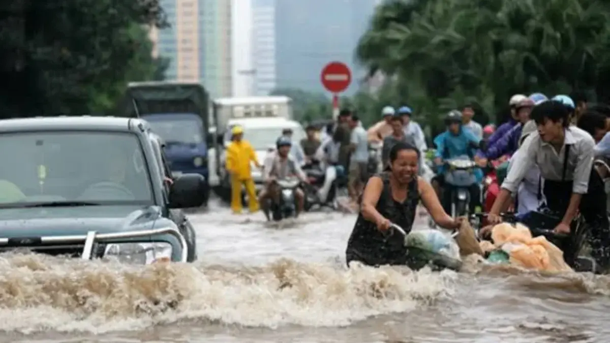 Ilustratis bajir di wilayah Jakarta.  (Dok.isma)