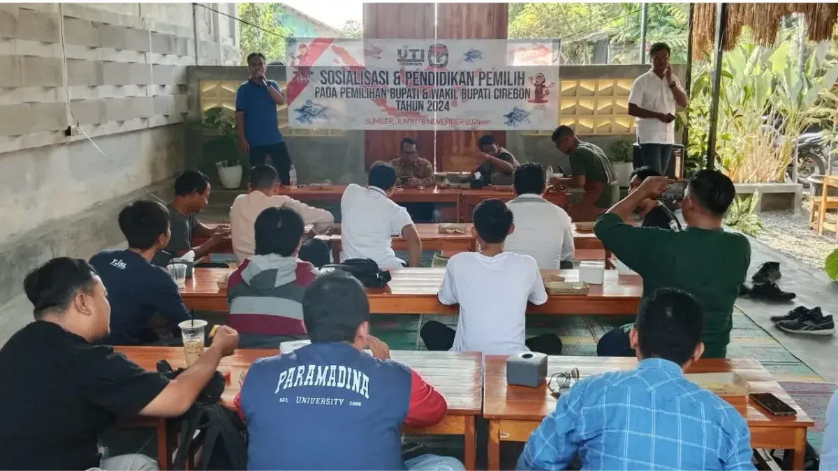 KPU Kabupaten Cirebon dan Ikatan Jurnalis Televisi (IJTI) Cirebon Raya melaksanakan Kegiatan Sosialisasi dan Pendidikan Pemilih Pada Pemilihan Bupati dan Wakil Bupati Cirebon Tahun 2024.(dok.way divipromedia.com).