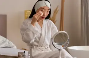 Ilustrasi perawatan wajah pada malam hari. Foto: Freepik