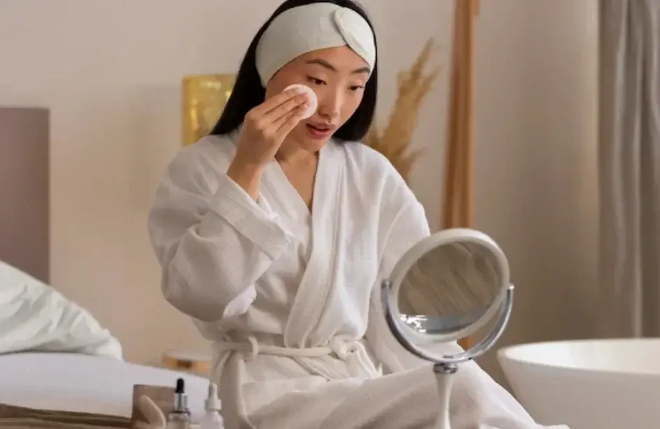 Ilustrasi perawatan wajah pada malam hari. Foto: Freepik