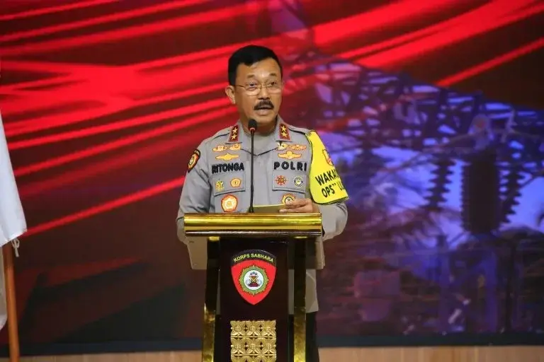 Kepala Korps Satuan Pengamanan (Kakorsabhara) Baharkam Polri, Irjen Pol Mulia Hasudungan Ritonga, dalam sambutannya di acara pemberian Sertifikat Audit Sistem Manajemen Pengamanan. (Dok. Humas Polri) Kepala Korps Satuan Pengamanan (Kakorsabhara) Baharkam Polri, Irjen Pol Mulia Hasudungan Ritonga, dalam sambutannya di acara pemberian Sertifikat Audit Sistem Manajemen Pengamanan. (Dok. Humas Polri)