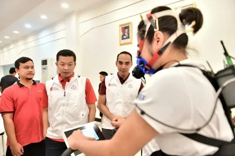 Wakil Menteri Pemuda dan Olahraga Republik Indonesia (Wamenpora RI) Taufik Hidayat menghadiri peluncuran Platform PBSI Sport Science Analytics di Pelatnas Persatuan Bulutangkis Seluruh Indonesia (PBSI), Cipayung, Jakarta Timur, Senin (13/1/2025). (ANTARA/HO-Kemenpora RI)