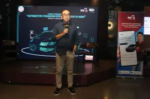 Ketua Umum Asosiasi Perusahaan Pembiayaan Indonesia (APPI) Suwandi Wiratno dalam kegiatan diskusi bersama dengan Forum Wartawan Otomotif Indonesia (FORWOT) di Jakarta. (ANTARA/Ho-Forwot)