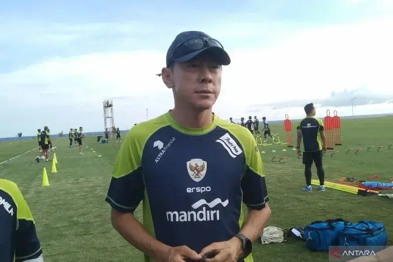Mantan Pelatih Timnas Indonesia Shin Tae-yong. (ANTARA/Dewa Ketut Sudiarta Wiguna)
