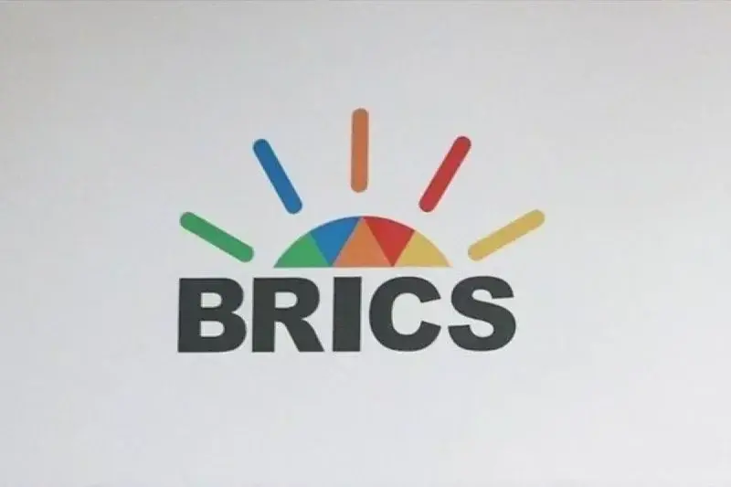 Logo kelompok kemitraan strategis BRICS. ANTARA/https://infobrics.org