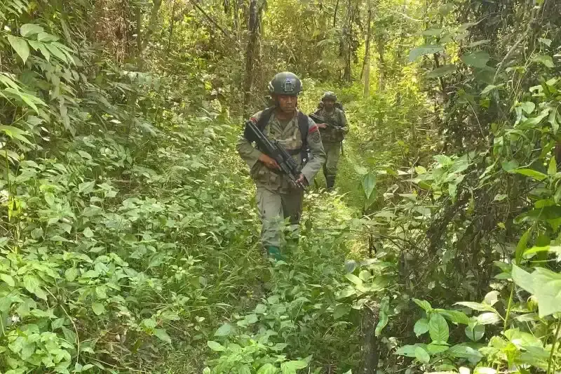 Satgas Operasi Madago Raya Polda Sulteng melakukan patroli di wilayah pegunungan Poso, Kamis (15/1/2025). (ANTARA/HO-Humas Polda Sulteng)