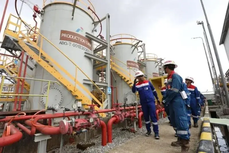 DIREKSI PHE dan Manajemen Pertamina EP meninjau pembangunan Fasilitas Produksi Stasiun Pengumpul Akasia Bagus Stage 1 pada awal Desember 2024.* (ANTARA/HO-Pertamina EP)
