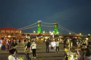 Jembatan Ampera Kota Palembang, Sumatera Selatan. (ANTARA/ M IMAM PRAMANA)