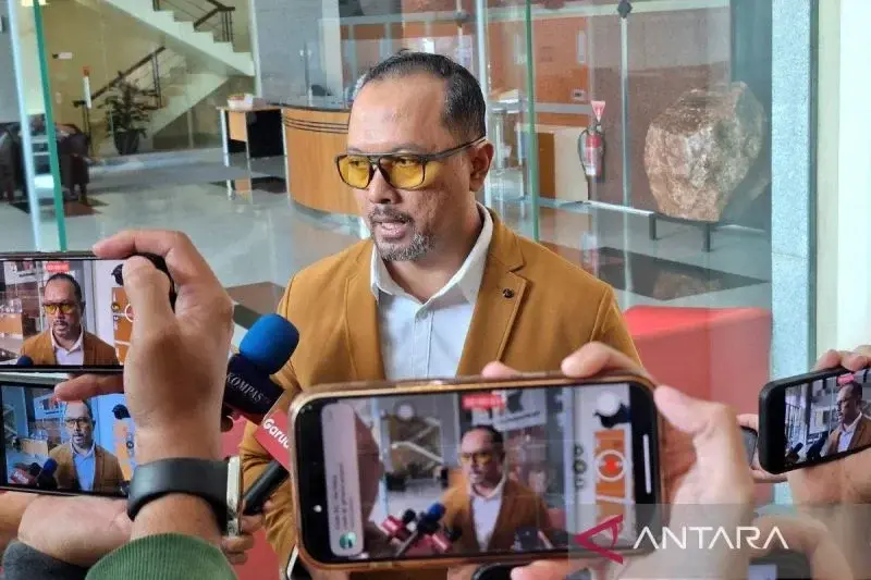 Caption : Juru Bicara Komisi Pemberantasan Korupsi (KPK) Tessa Mahardhika Sugiarto di Gedung Merah Putih KPK, Jakarta. ANTARA/Fianda Sjofjan Rassat/am.