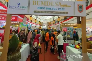 Salah satu sarana pengembangan BUMDes yakni melalui Kegiatan BUMDes Expo Kalsel. (FOTO.ANTARA-HO/KOMINFOKALSEL)
