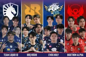 Tim Indonesia Team Liquid ID, RRQ Hoshi, Evos Holy, Bigetron Alpha, bersiap untuk ESL Mobile Legends: Bang Bang (MLBB) Season 6 Challenge Finals APAC di Persada Johor International Convention Center, Johor, Malaysia, pada 10-16 Februari 2025. (instagram.com/ESL Indonesia)