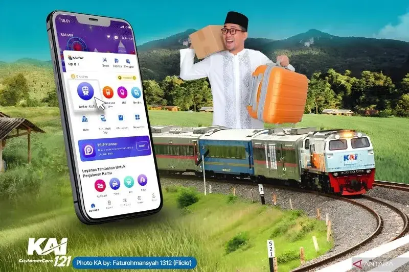 Ilustrasi pemesanan tiket kereta api saat Lebaran dari KAI. ANTARA/HO-KAI Daop 8 Surabaya Ilustrasi pemesanan tiket kereta api saat Lebaran dari KAI. ANTARA/HO-KAI Daop 8 Surabaya