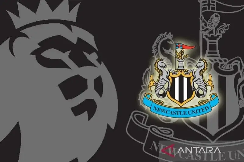 Ilustrasi logo klub sepak bola Inggris, Newcastle United. (ANTARA/Gilang Galiartha)