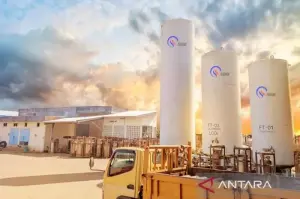 Pabrik milik perusahaan gas industri PT Surya Biru Murni Acetylene Tbk (SBMA). ANTARA/HO-SBMA/pri.