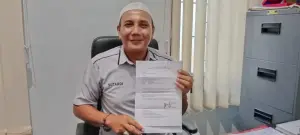 Ketua KONI Kabupaten Cirebon, Suhardi saat dikonfirmasi terkait pengunduran diri serempak beberapa pengurus KONI Kabupaten Cirebon, periode 2023-2027. Senin, (23/6). (Dok.Afif/divi).